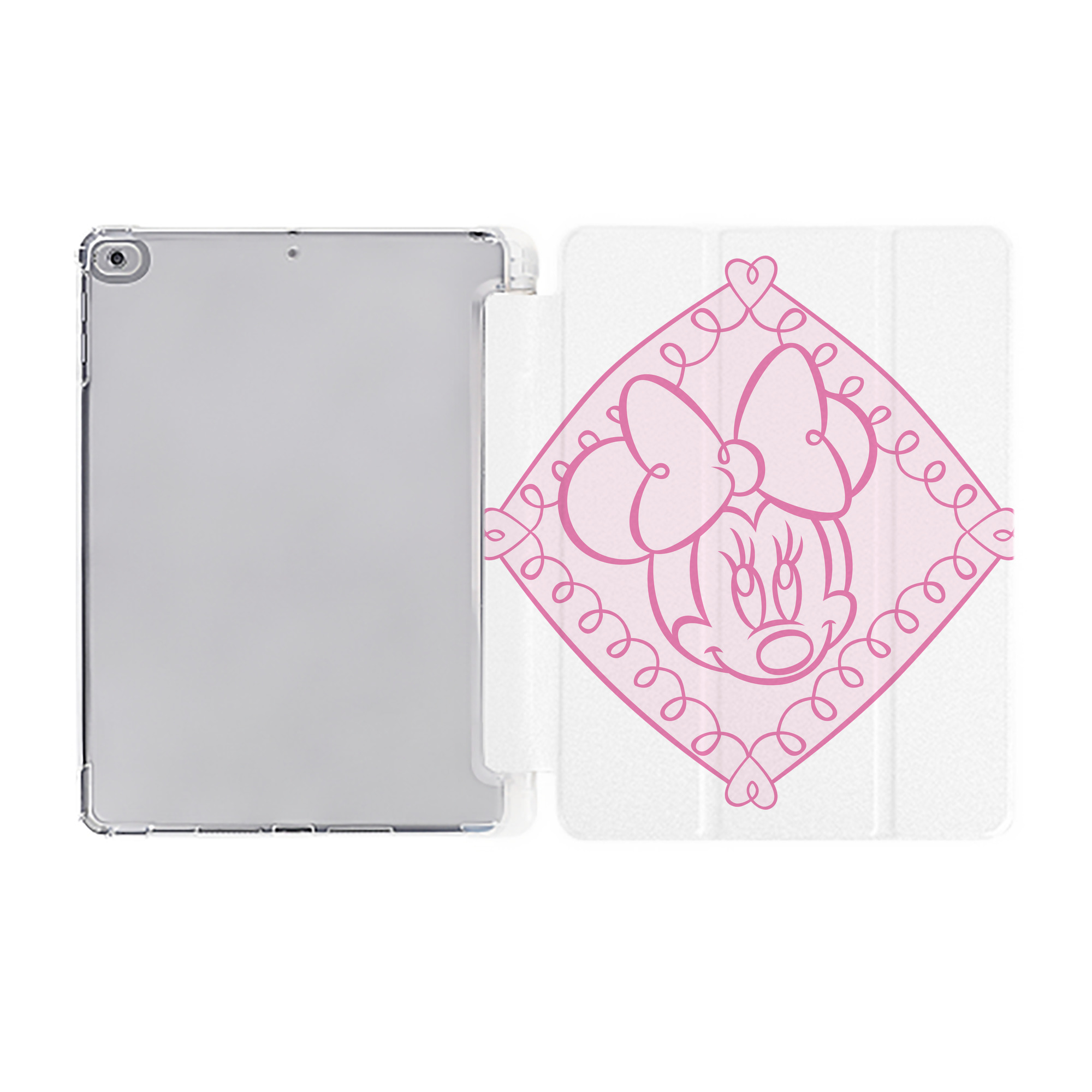 （画像用） ミッキーマウス Mickey Mouse IPad ケース ペン収納付き 三つ折りスタンド PUレザー×シリコン 対応機種9.5/10.5/10.9インチ